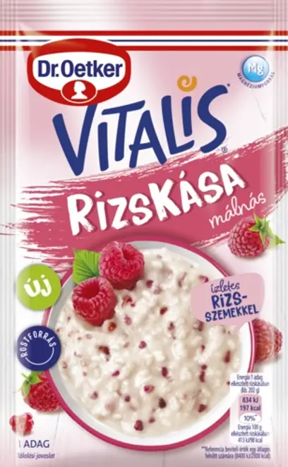 Dr. Oetker Vitalis Rizskása málnás