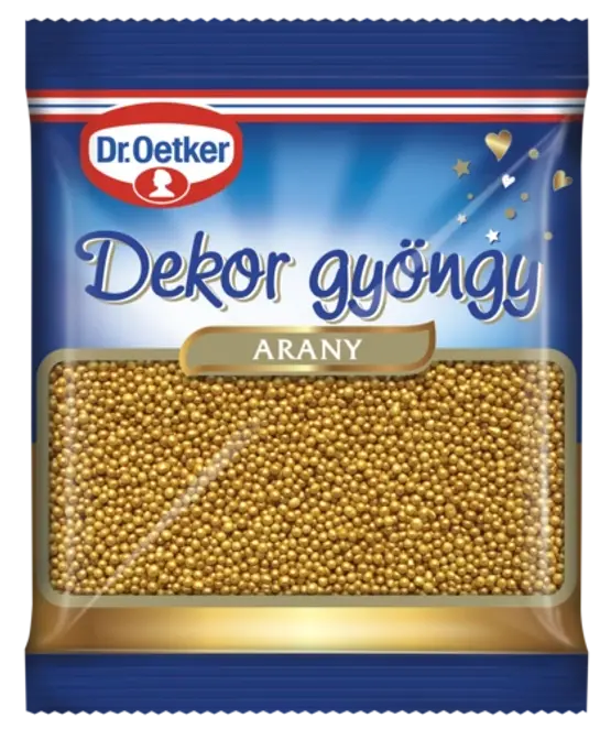 Dr. Oetker Dekor gyöngy arany