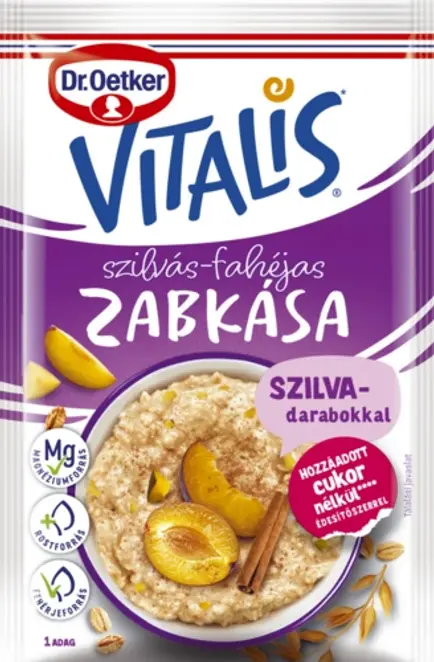 Dr. Oetker Vitalis Zabkása Hozzáadott cukor nélkül szilvás-fahéjas