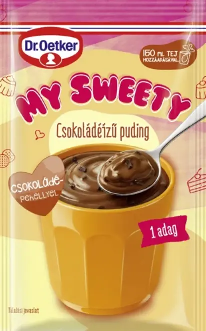 Dr. Oetker MY SWEETY csokoládéízű puding csokoládépehellyel