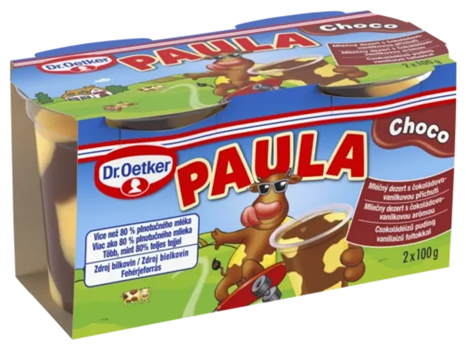 Dr. Oetker Paula csokoládéízű puding vaníliaízű foltokkal