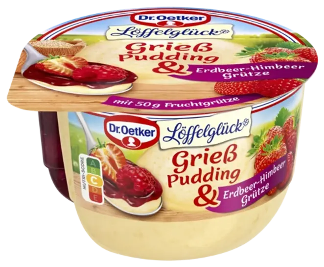 Dr. Oetker Grízpuding epres-málnás öntettel