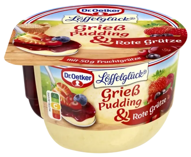 Dr. Oetker Grízpuding pirosgyümölcsös öntettel
