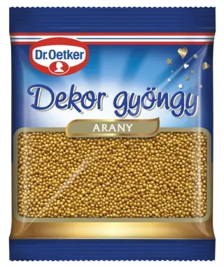 Dr. Oetker Dekor gyöngy arany