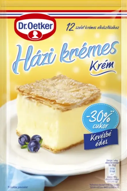 Dr. Oetker Házi krémes krém cukorcsökkentett