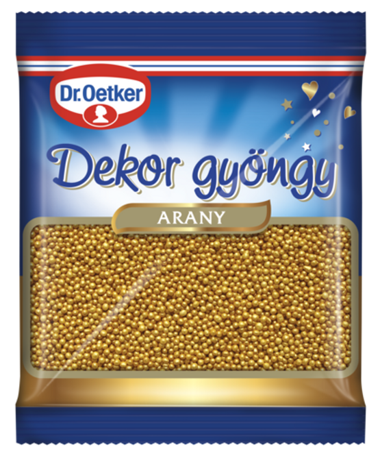 Dr. Oetker Dekor gyöngy arany
