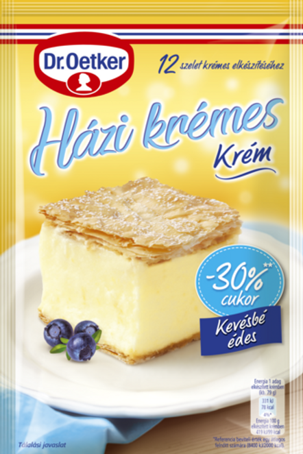 Dr. Oetker Házi krémes krém cukorcsökkentett
